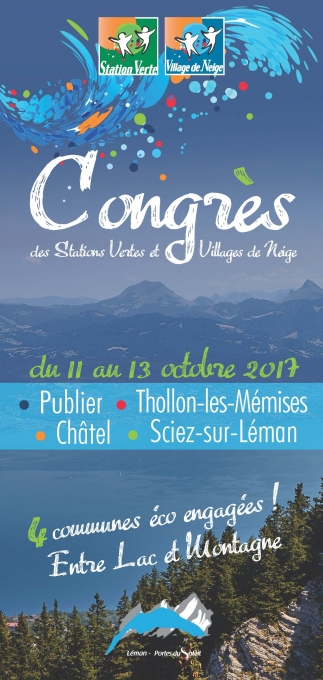 Rendez-vous dans les 4 Stations Vertes du Léman - Portes du Soleil les 11, 12 et 13 octobre 2017 pour le 18e Congrès des Stations Vertes !