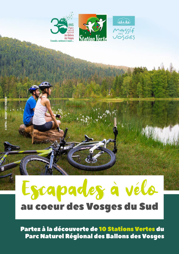 Couverture du Livret Escapades à vélo dans 10 Stations Vertes des Vosges du Sud