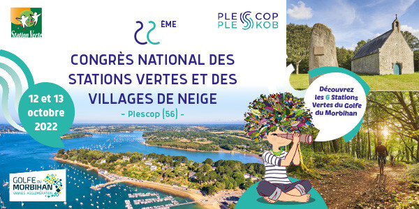 22e Congrès des Stations Vertes : rendez-vous à Plescop (56) Golfe du Morbihan - Vannes Agglomération