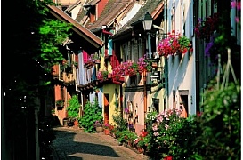 Une ruelle d'Éguisheim (© OT Eguisheim)