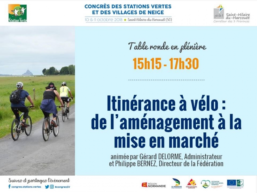 Itinérance à vélo : de l’aménagement à la mise en marché, plénière au 18e Congrès des Stations Vertes