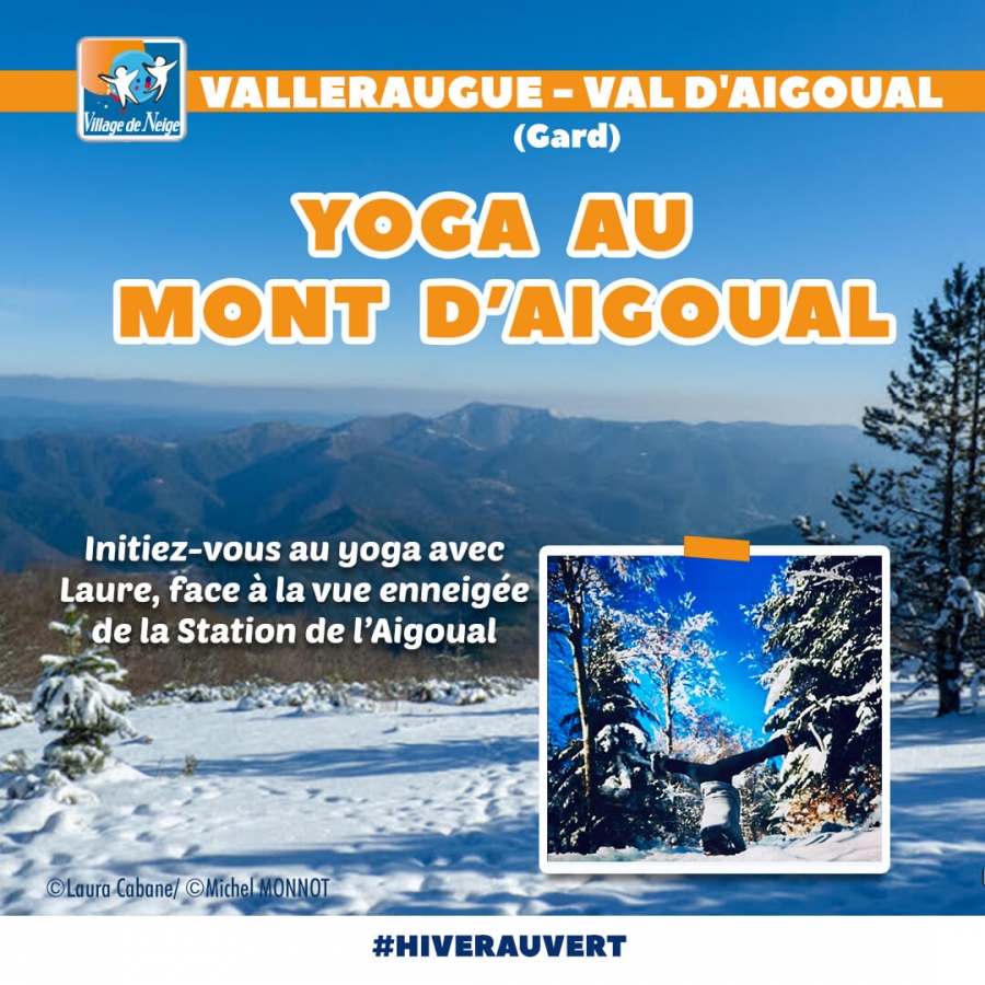 Yoga au Mont Aigoual à Valleraugue - Val d'Aigoual (Gard) © Laura Cabane / Michel Monnot
